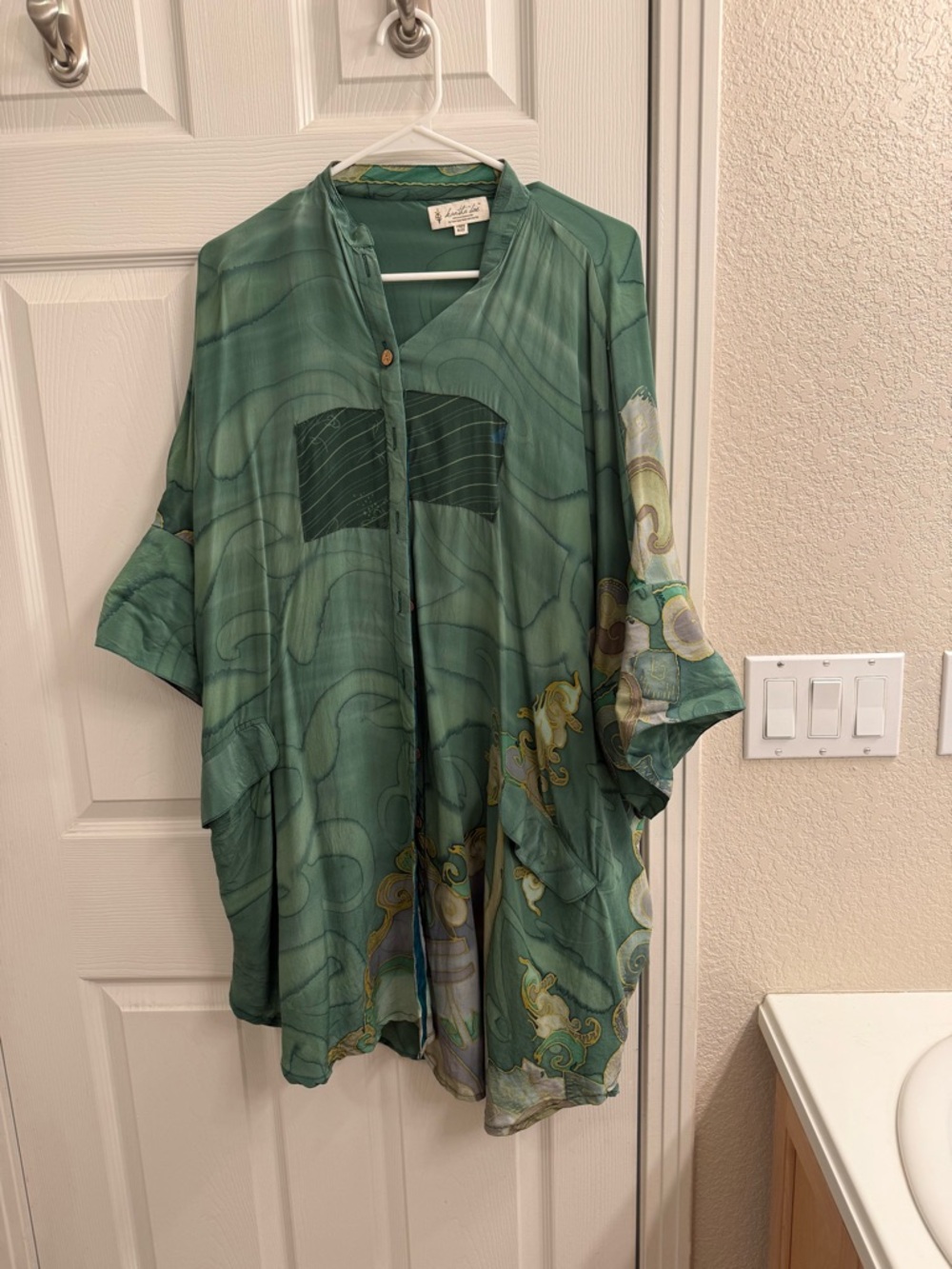 Kantha Be Silk Free to Be Button Down Free Size